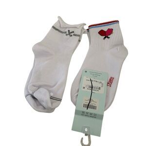 STEMS bundle of TWO crew socks 1)Golf Lettuce Edge 2) pickleball racket socks